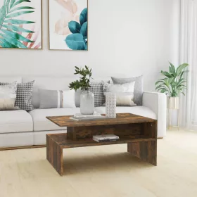    füstös tölgy színű szerelt fa dohányzóasztal 90 x 60 x 42,5 cm