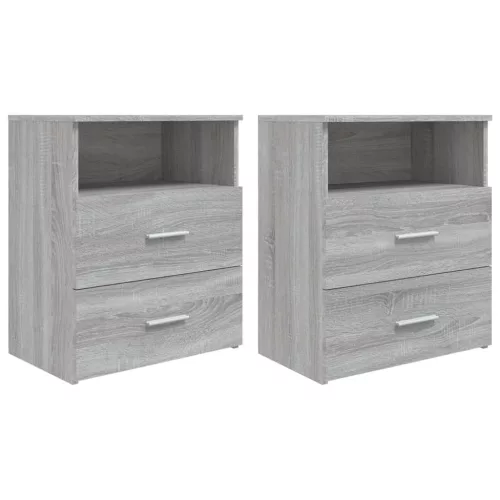  2 db szürke sonoma színű éjjeliszekrény 50x32x60 cm