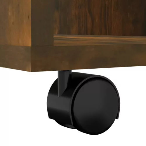  füstös tölgy színű szerelt fa kerekes szekrény 60 x 35 x 75 cm