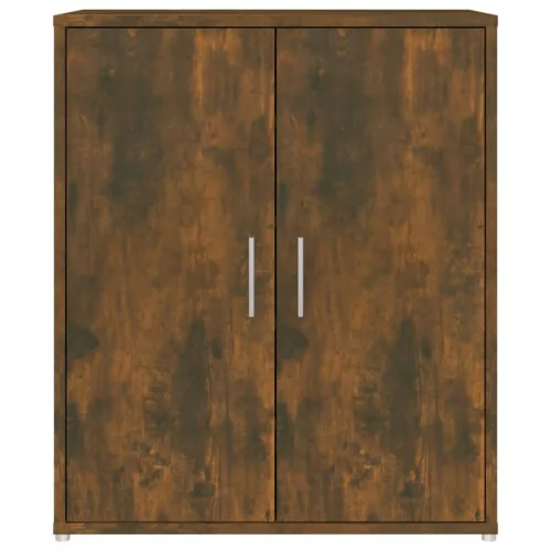  füstös tölgy színű szerelt fa cipősszekrény 60 x 35 x 70