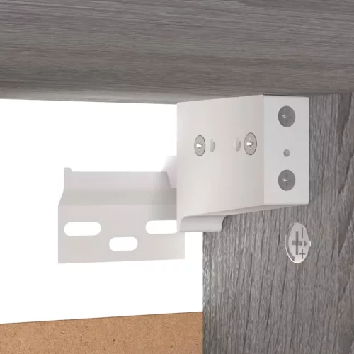  szürke sonoma színű szerelt fa cipősszekrény 60 x 35 x 70 cm