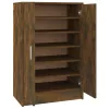  füstös tölgy színű szerelt fa cipősszekrény 60 x 35 x 92 cm
