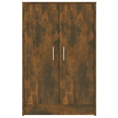  füstös tölgy színű szerelt fa cipősszekrény 60 x 35 x 92 cm