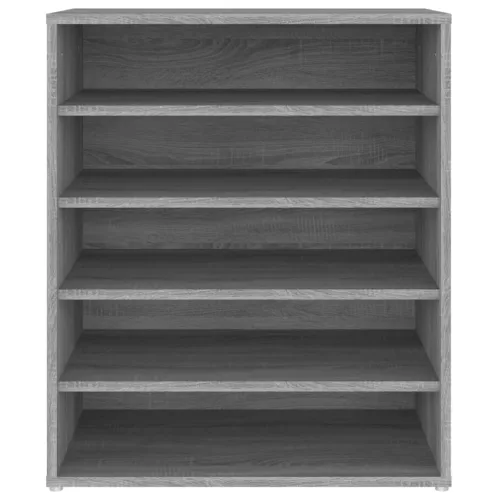  szürke sonoma színű szerelt fa cipősszekrény 60 x 35 x 70 cm