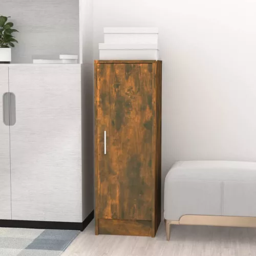  füstös tölgy színű szerelt fa cipősszekrény 32 x 35 x 92 cm