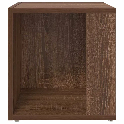  barna tölgy színű szerelt fa kisasztal 33 x 33 x 34,5 cm