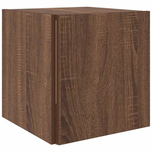  barna tölgy színű szerelt fa kisasztal 33 x 33 x 34,5 cm