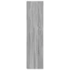  szürke sonoma színű szerelt fa sarokszekrény 33 x 33 x 132 cm