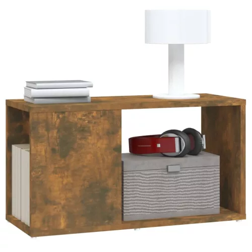  füstös tölgy színű szerelt fa TV-szekrény 60 x 24 x 32 cm