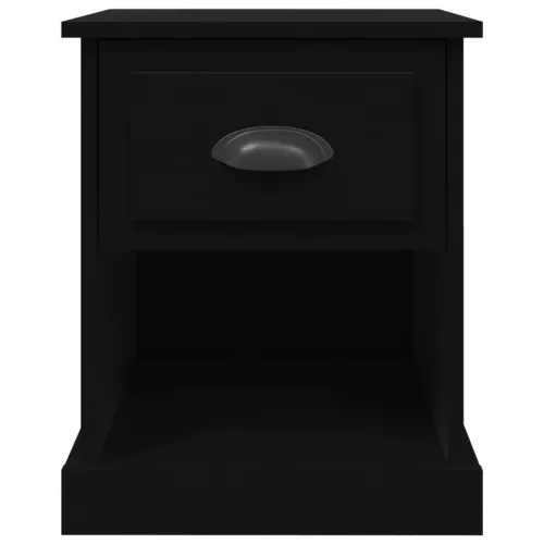  fekete szerelt fa éjjeliszekrény 39 x 39 x 47,5 cm