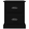  fekete szerelt fa éjjeliszekrény 39 x 39 x 47,5 cm
