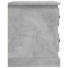  2 db betonszürke szerelt fa éjjeliszekrény 39 x 39 x 47,5 cm