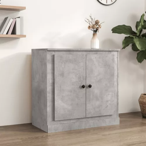  betonszürke szerelt fa tálalószekrény 70x35,5x67,5 cm