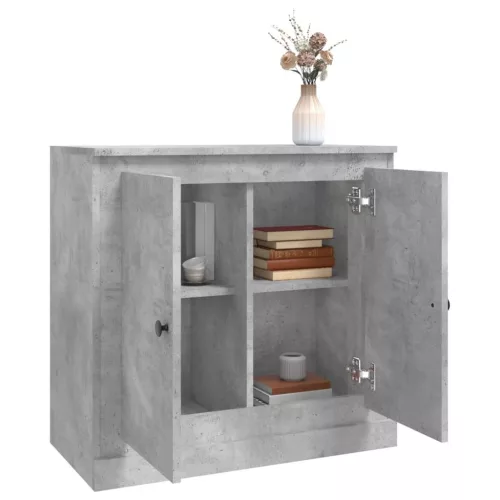  betonszürke szerelt fa tálalószekrény 70x35,5x67,5 cm