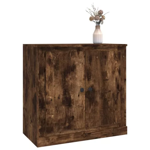  sonoma tölgy színű szerelt fa tálalószekrény 70x35,5x67,5 cm