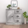  betonszürke szerelt fa tálalószekrény 70x35,5x67,5 cm