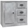  betonszürke szerelt fa tálalószekrény 70x35,5x67,5 cm