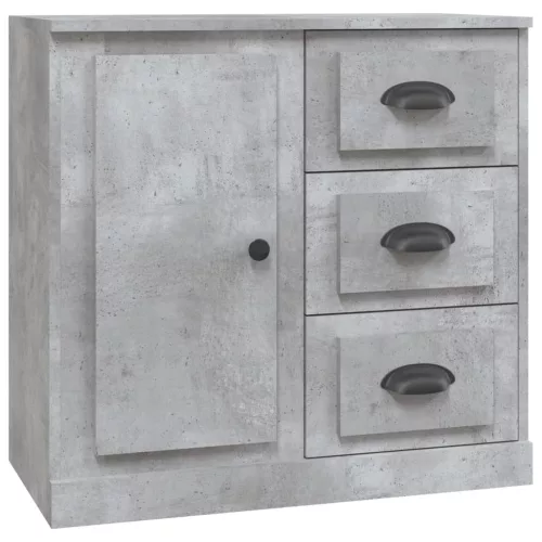  betonszürke szerelt fa tálalószekrény 70x35,5x67,5 cm