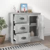  betonszürke szerelt fa tálalószekrény 70x35,5x67,5 cm