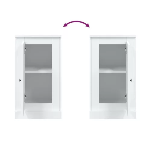  fehér szerelt fa tálalószekrény 37,5 x 35,5 x 67,5 cm