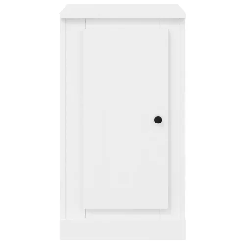  2 db magasfényű fehér szerelt fa tálalószekrény 37,5x35,5x67,5