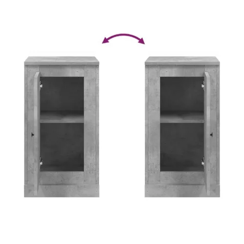  betonszürke szerelt fa tálalószekrény 37,5x35,5x67,5 cm