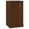  2 db barna tölgy színű szerelt fa tálalóasztal 37,5x35,5x67,5
