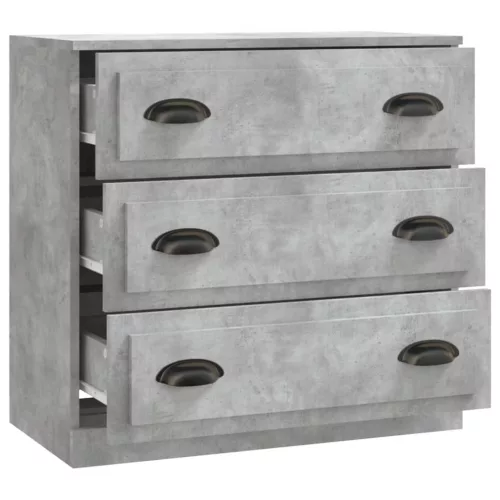  betonszürke szerelt fa tálalószekrény 70x35,5x67,5 cm