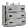  betonszürke szerelt fa tálalószekrény 70x35,5x67,5 cm