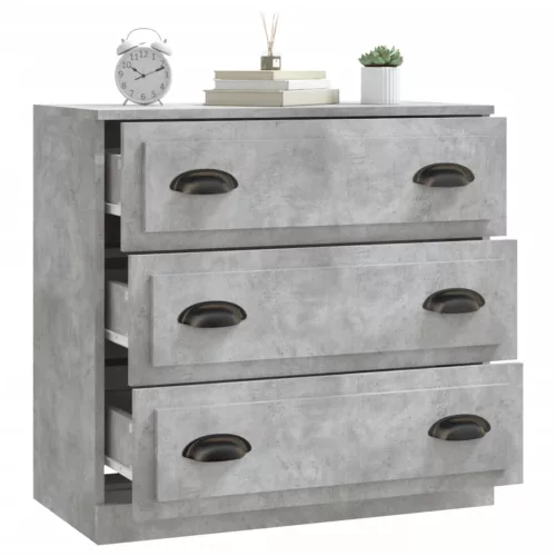 betonszürke szerelt fa tálalószekrény 70x35,5x67,5 cm