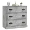  betonszürke szerelt fa tálalószekrény 70x35,5x67,5 cm