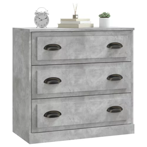  betonszürke szerelt fa tálalószekrény 70x35,5x67,5 cm