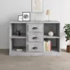  betonszürke szerelt fa tálalószekrény 104,5 x 35,5 x 67,5 cm