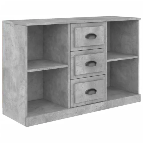  betonszürke szerelt fa tálalószekrény 104,5 x 35,5 x 67,5 cm
