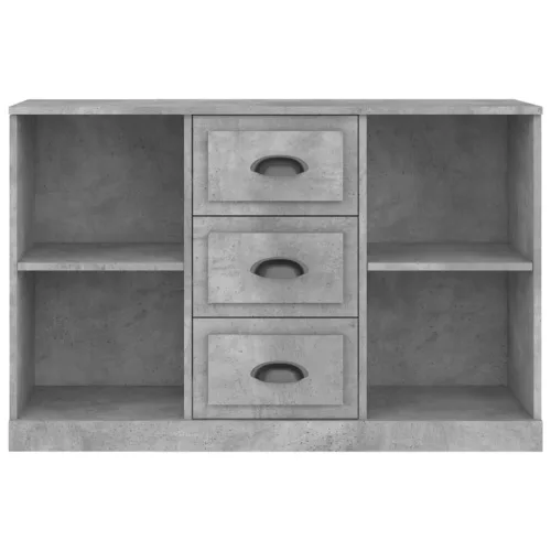  betonszürke szerelt fa tálalószekrény 104,5 x 35,5 x 67,5 cm