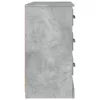  betonszürke szerelt fa tálalószekrény 104,5 x 35,5 x 67,5 cm
