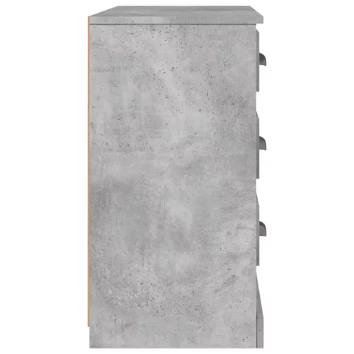  betonszürke szerelt fa tálalószekrény 104,5 x 35,5 x 67,5 cm