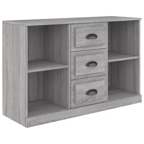  szürke sonoma színű szerelt fa tálalószekrény 104,5x35,5x67,5cm
