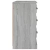  szürke sonoma színű szerelt fa tálalószekrény 104,5x35,5x67,5cm