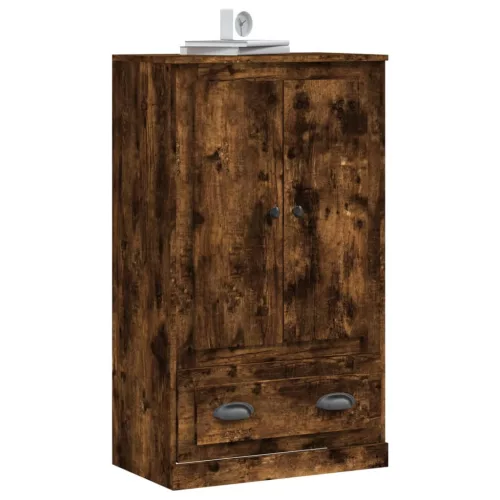  füstös tölgy színű szerelt fa magasszekrény 60x35,5x103,5 cm