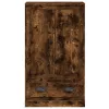  füstös tölgy színű szerelt fa magasszekrény 60x35,5x103,5 cm