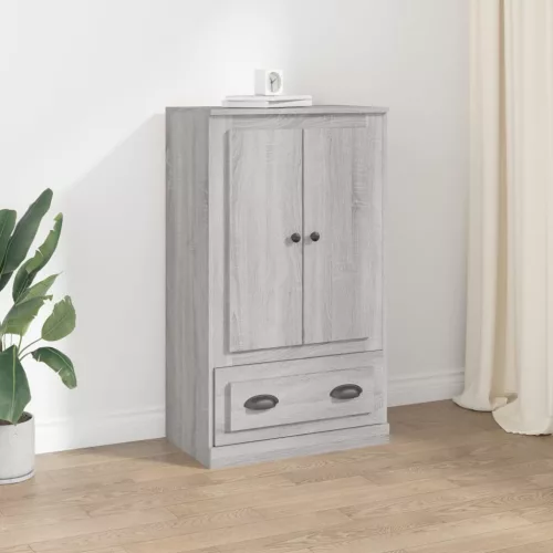  szürke sonoma szerelt fa magasszekrény 60x35,5x103,5 cm
