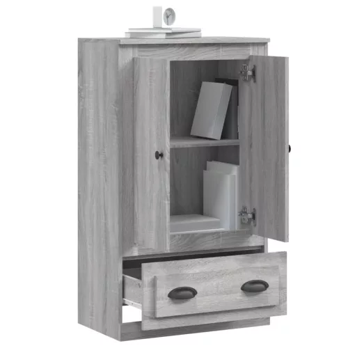  szürke sonoma szerelt fa magasszekrény 60x35,5x103,5 cm