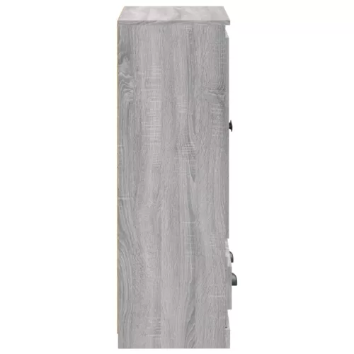  szürke sonoma szerelt fa magasszekrény 60x35,5x103,5 cm