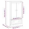  szürke sonoma szerelt fa magasszekrény 60x35,5x103,5 cm