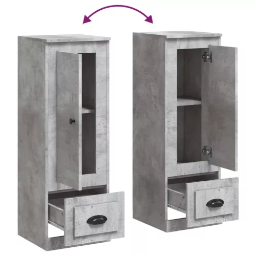  betonszürke szerelt fa magasszekrény 36x35,5x103,5 cm