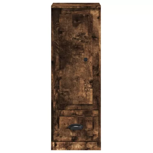  füstös tölgy színű szerelt fa magasszekrény 36x35,5x103,5 cm