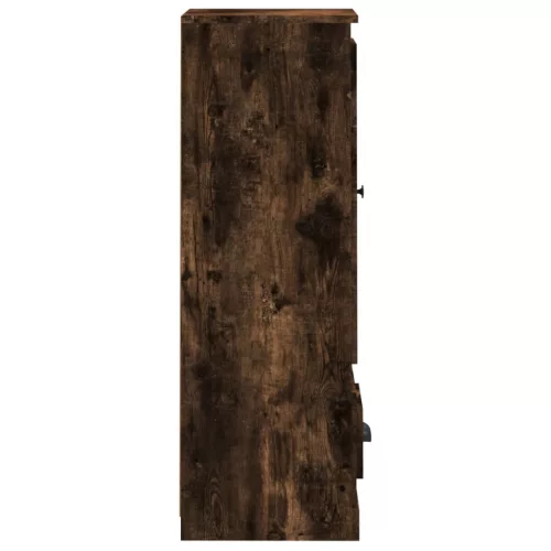  füstös tölgy színű szerelt fa magasszekrény 36x35,5x103,5 cm
