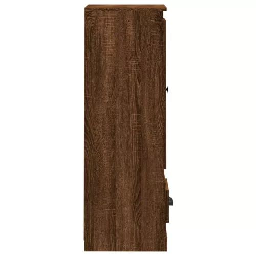  barna tölgy színű szerelt fa magasszekrény 36x35,5x103,5 cm