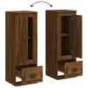  barna tölgy színű szerelt fa magasszekrény 36x35,5x103,5 cm
